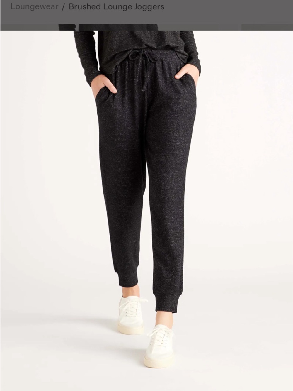 Quince Women’s Small Brushed Lounge Joggers - Charcoal